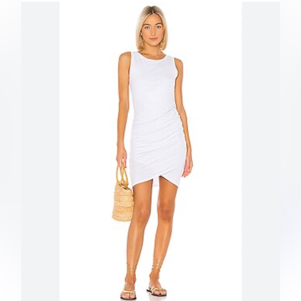 Leith size M cotton white summer dress